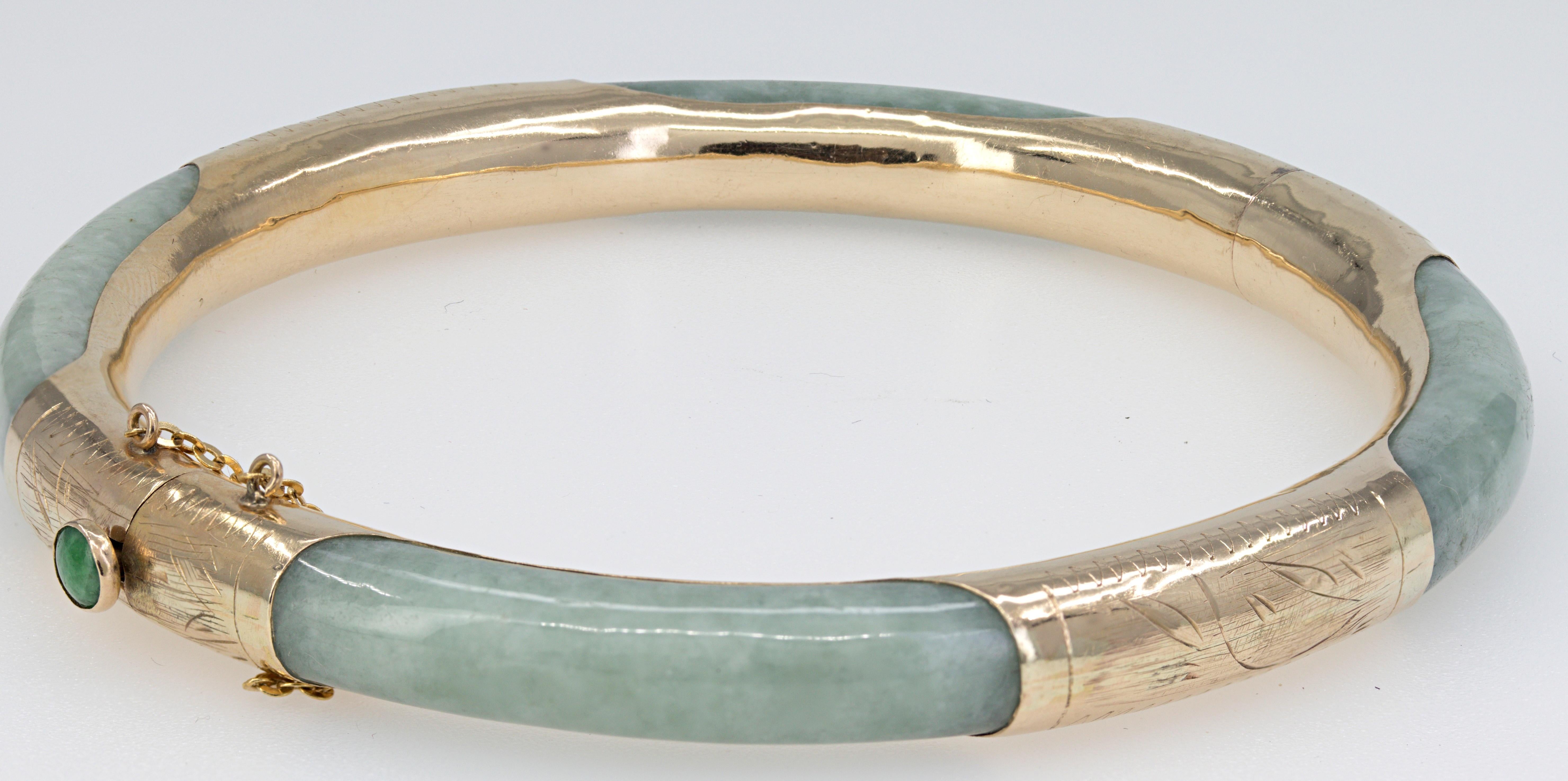 jade and gold bangle