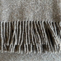 Mason Plush Alpaca Wool Throw with Fringe in Dark Coco