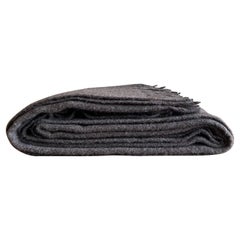 Mason Plush Alpaca Wool Throw with Fringe in Dark Coco