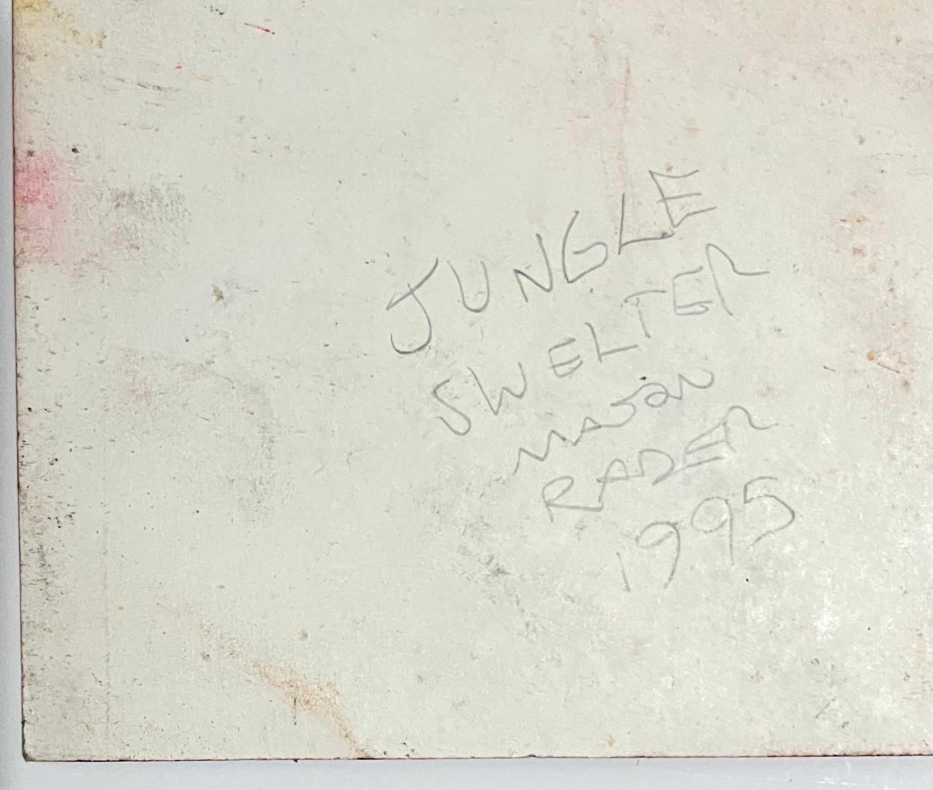 Abstract Surrealist Spray Paint Mixed Media Painting Jungle Swelter Mason Rader For Sale 4