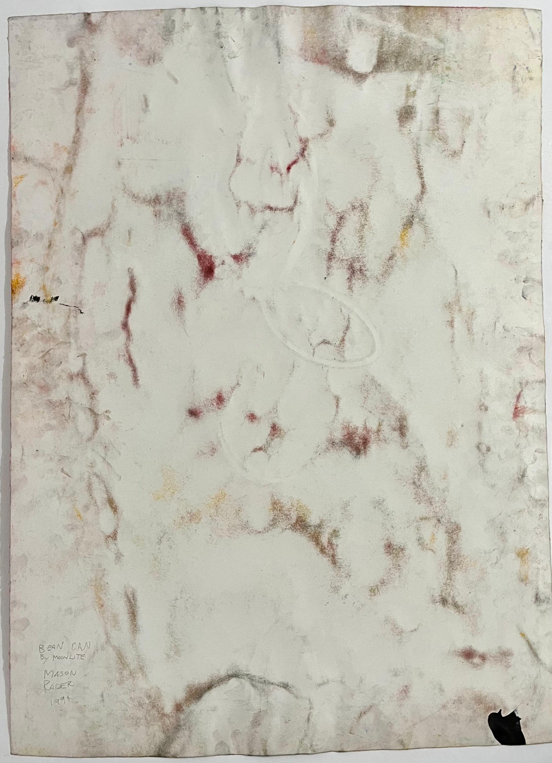 Abstract Surrealist Spray Paint Mixed Media Painting Outsider Art Mason Rader For Sale 4