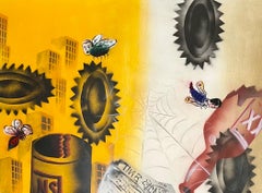 Astratto surrealista Vernice spray Media mista La discarica Mason Rader