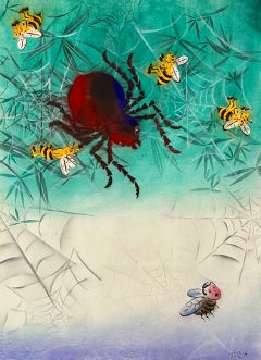 Astratto surrealista Vernice spray Media mista Il web Mason Rader