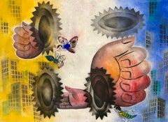 Outsider Art Pittura astratta surrealista a spruzzo Media mista Mason Rader