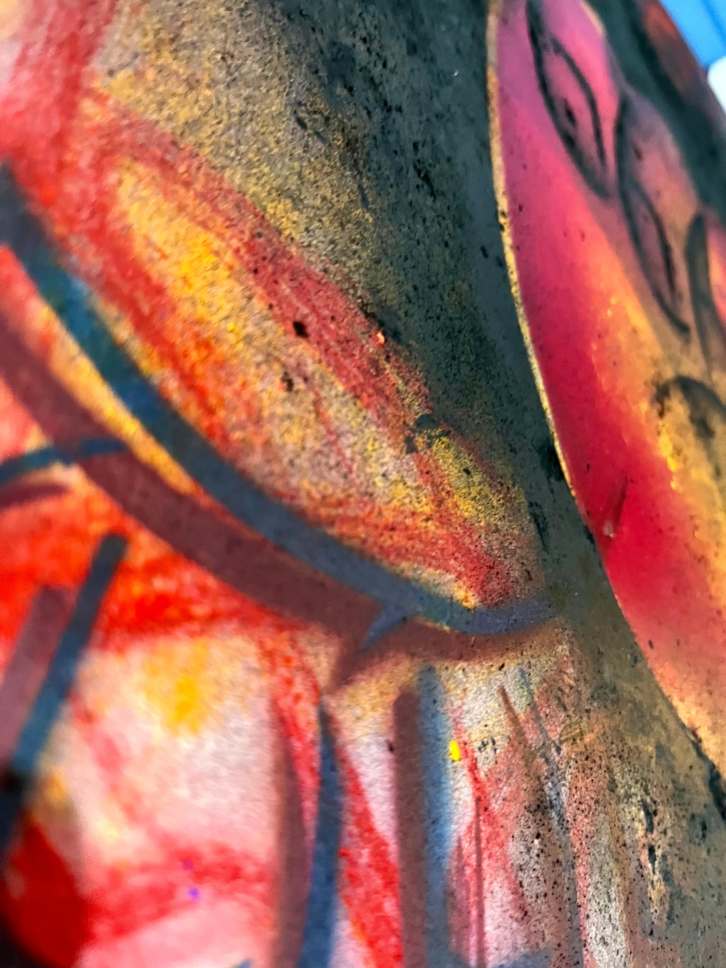 Surrealist Spray Paint Painting Mixed Media Rope Burn Mason Rader Street Art For Sale 2