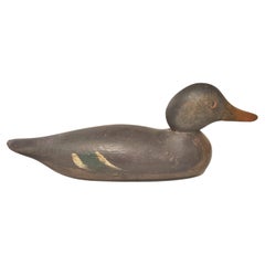 Mason Standard Grade bemaltes Hen-Decoy mit Augenmalerei, um 1910