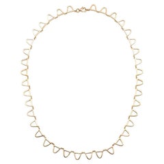Mason Stanley 14ct Yellow Gold & White Diamond Pave Bermuda Necklace
