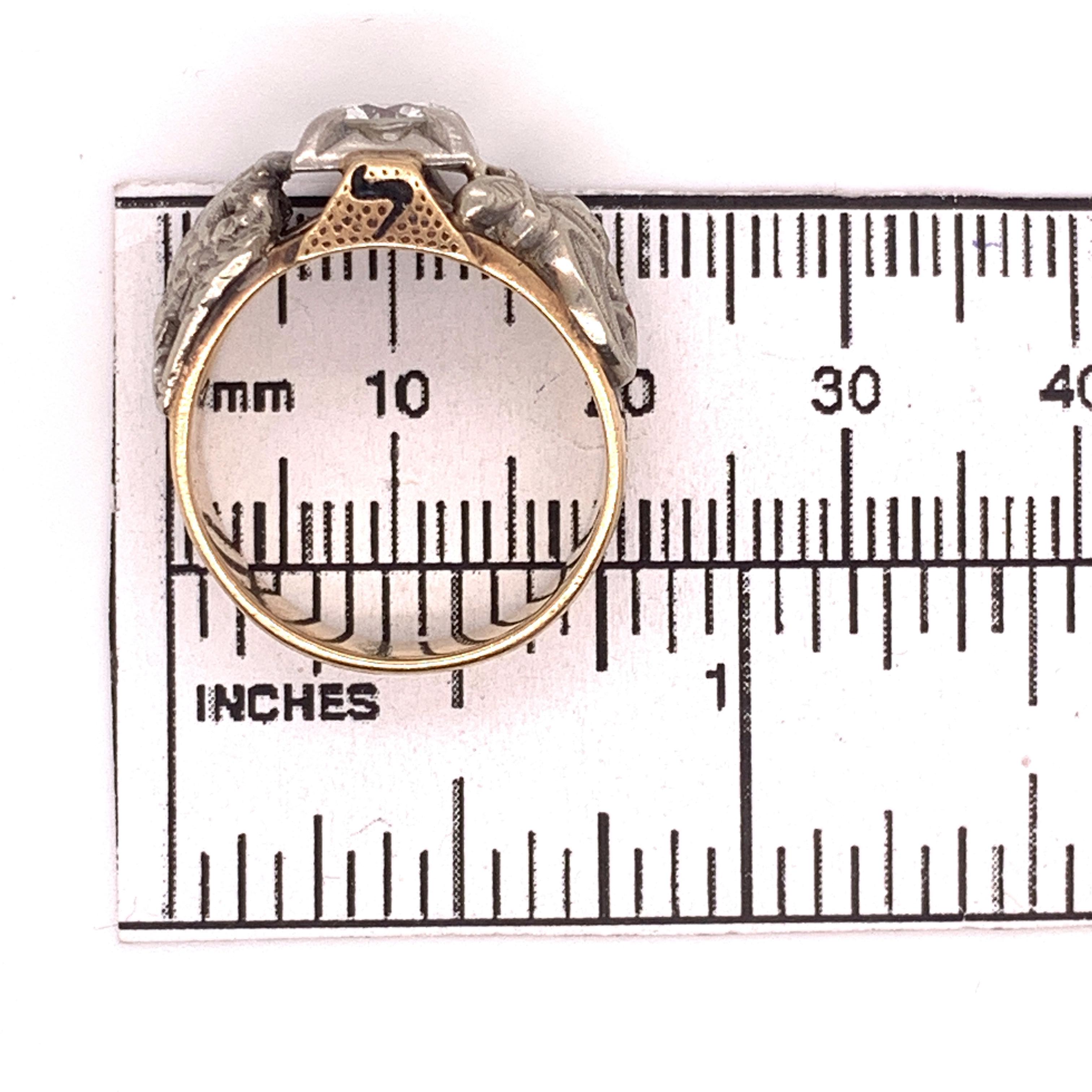 Masonic 10k Yellow Gold Men's Ring .85ct Genuine Natural Diamond Eagle '#J4838' For Sale 2