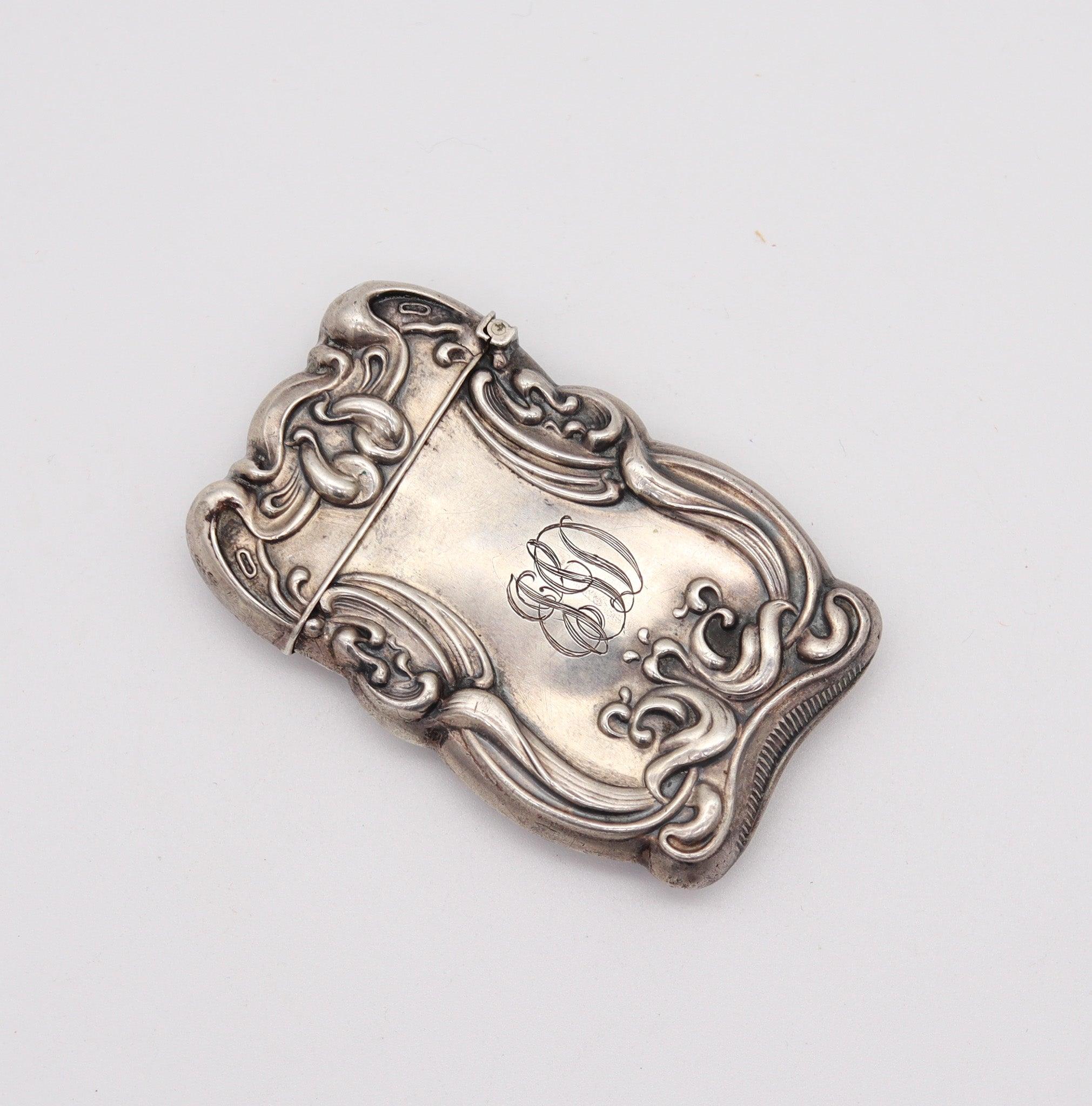 An antique vesta box with enameled Masonic motifs.

This is an amazing and rare vesta matches box, created in America with Masonic motifs, back in the 1890-95. The vesta box has been crafted in solid sterling silver with embossed and repoussé of