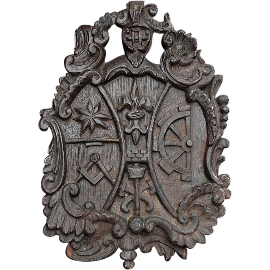 Masonic Armorial Coat of Arms, circa 18th Century