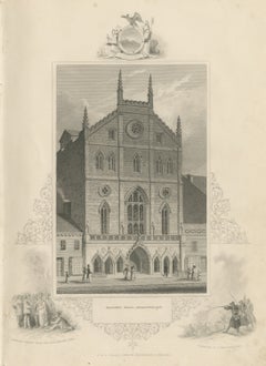 Masonic Hall, Broadway, New York, Drawn by A. J. Davis, circa 1850