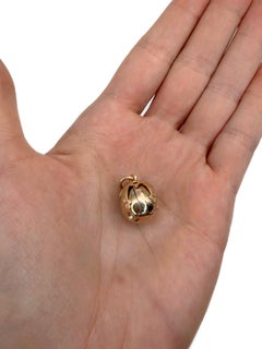 Masonic J.H.W 9 Karat Gold Silver Cross Ball Orb Fob Pendant