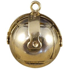 Vintage Masonic Orb Pendant in Silver and Gold