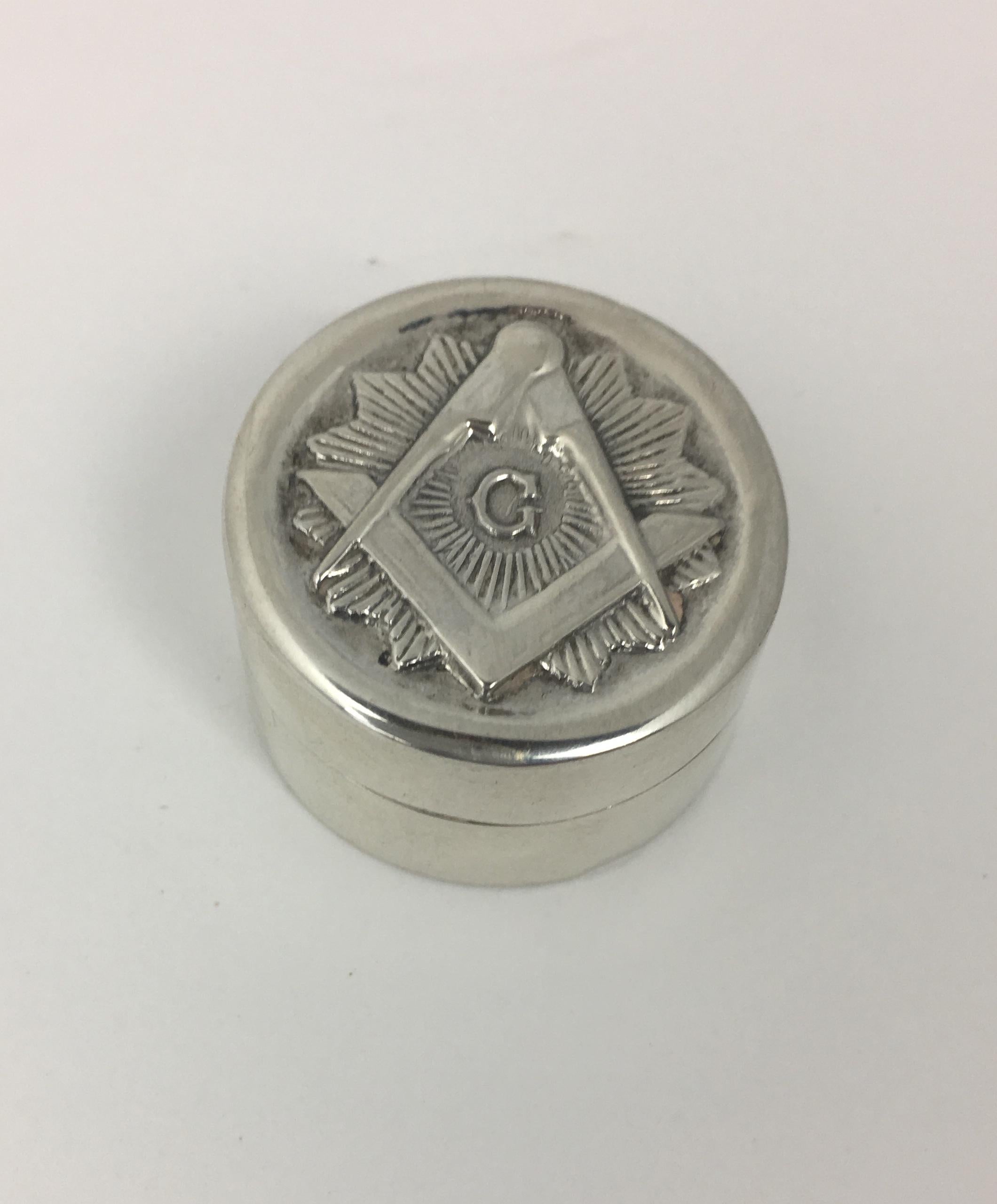 Hand-Crafted French Masonic Silver Keepsake Holders Set of 2