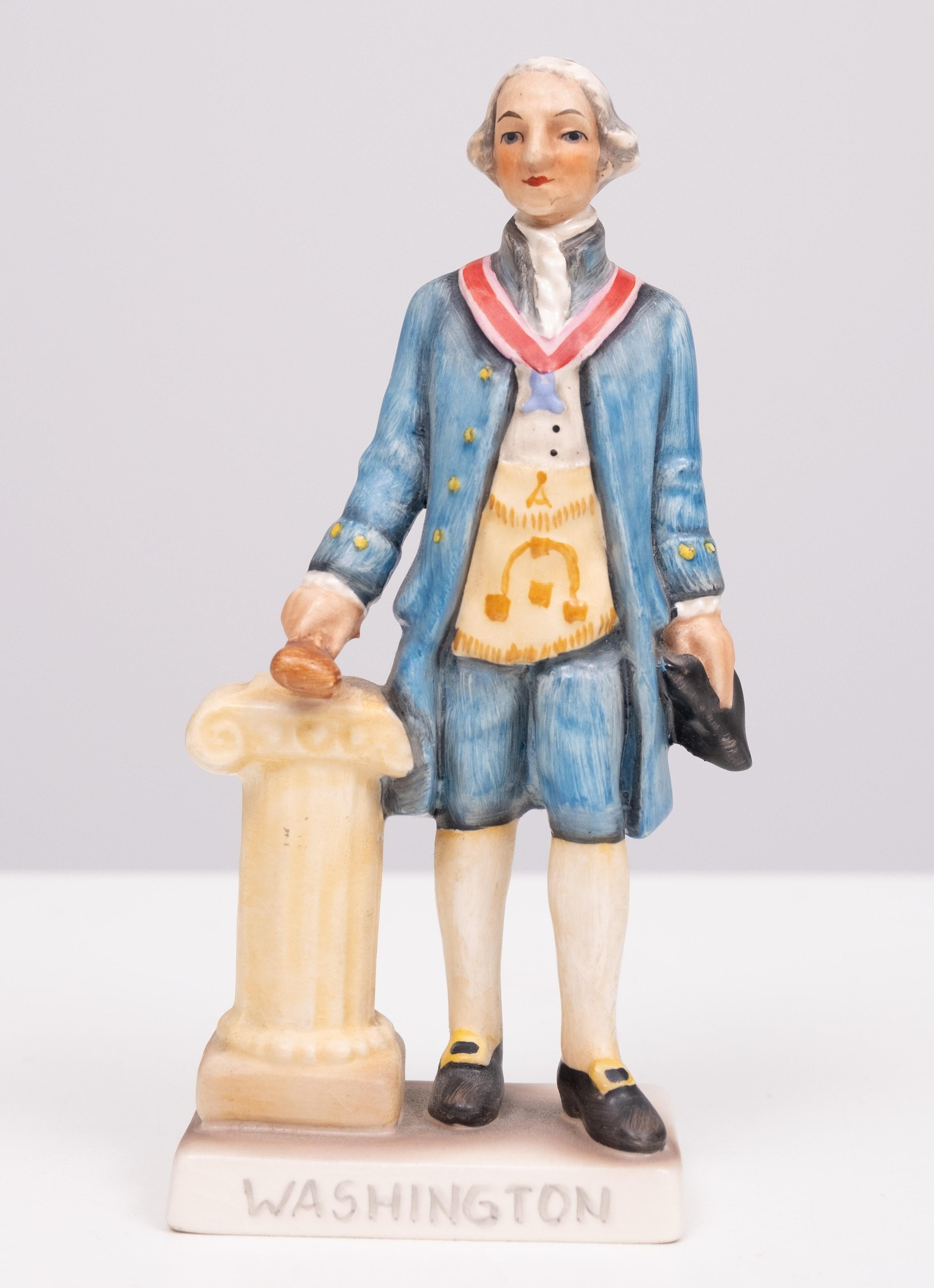 Masonic Statesmen Goebel Figurines George Washington, Ben Franklin 1957 For Sale 3