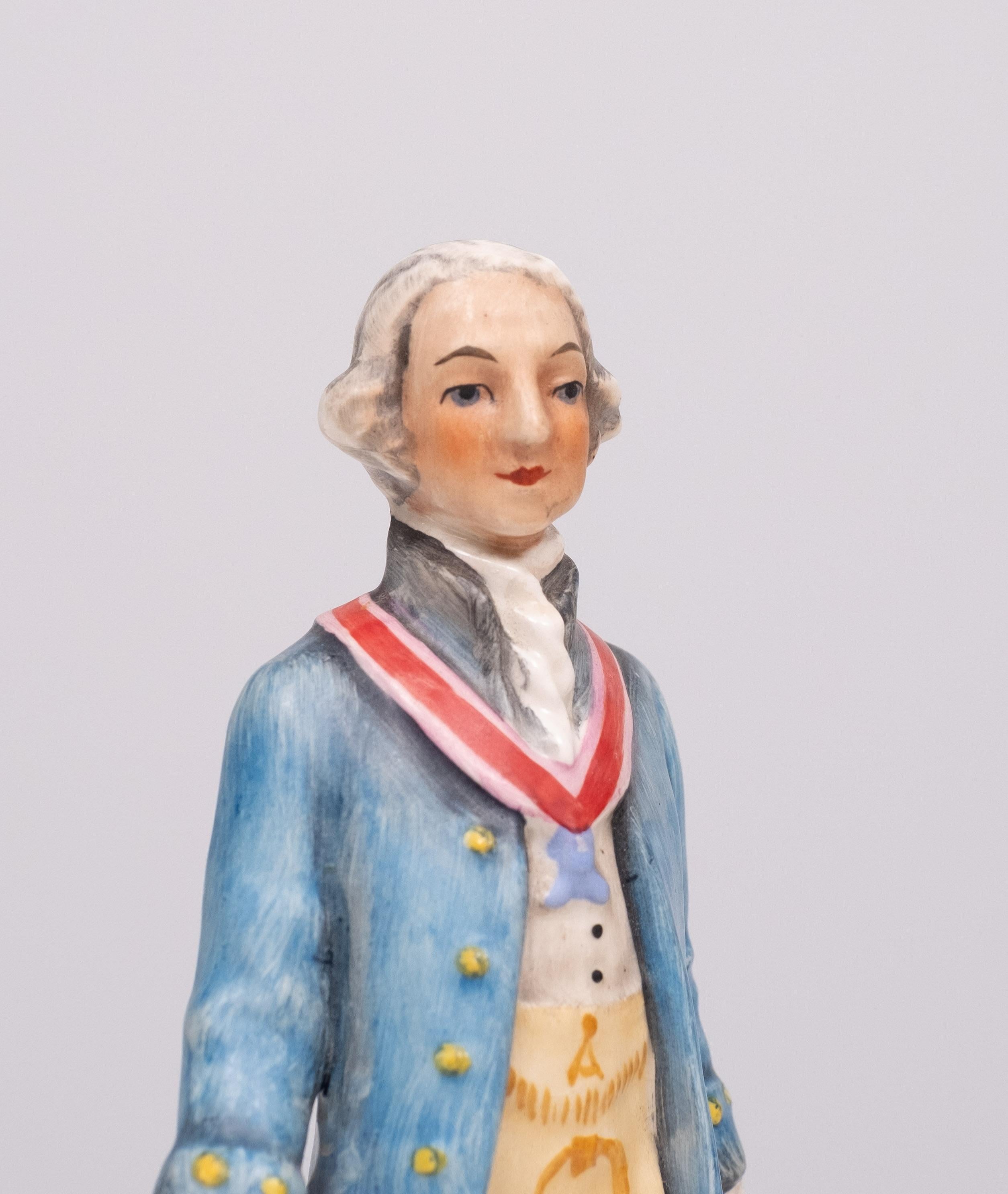 German Masonic Statesmen Goebel Figurines George Washington, Ben Franklin 1957 For Sale