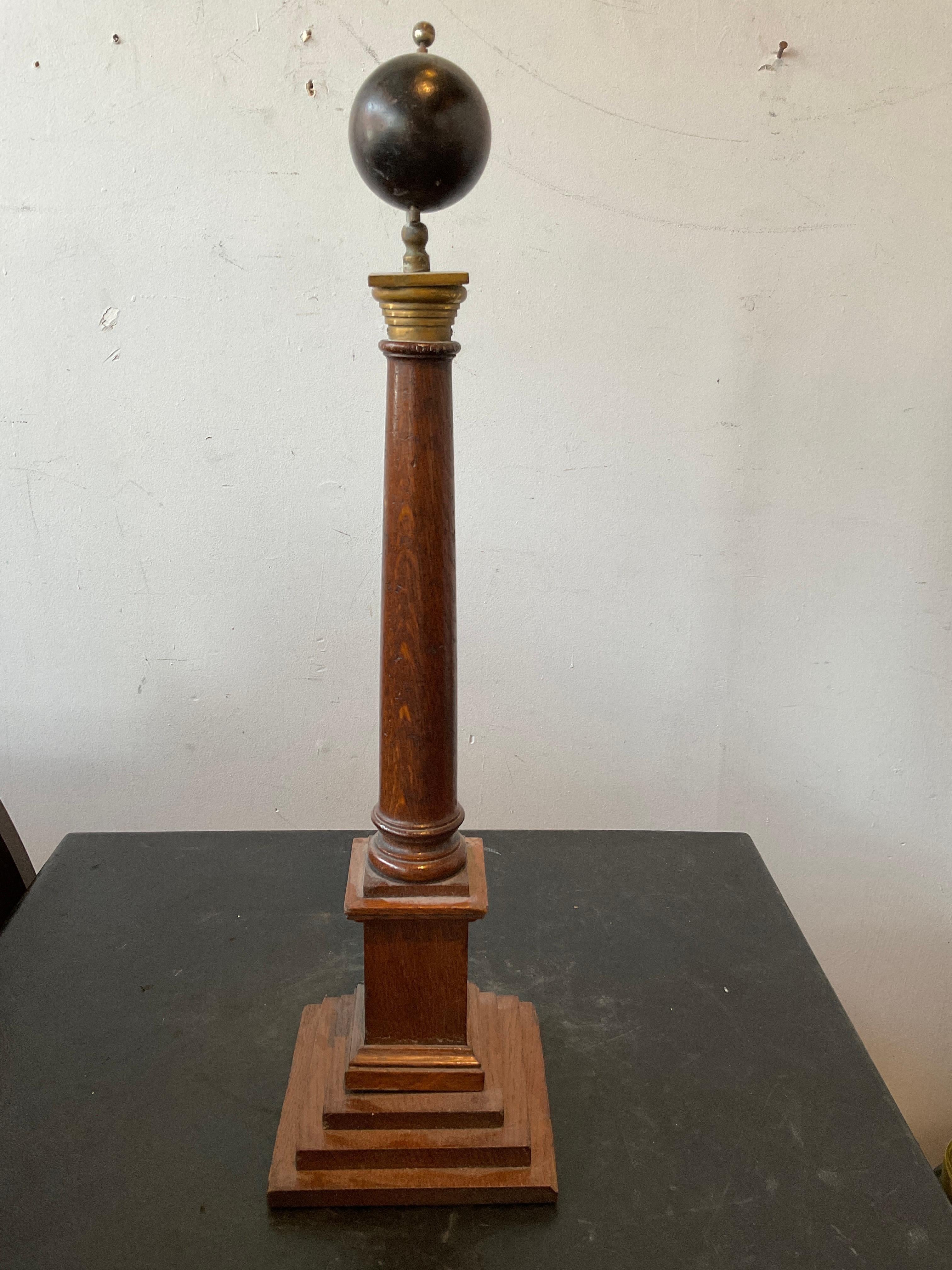 Wood Masonic Wardens Column By Spencer And Co.
