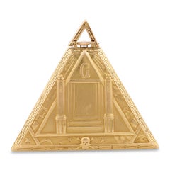 Masonic Yellow Gold Pocket Watch