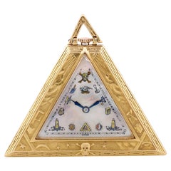 Masonic Yellow Gold Pocket Watch