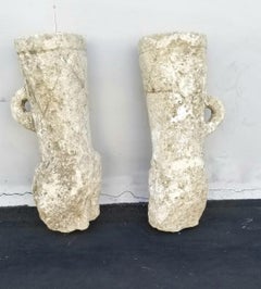 Masonry Garden Pair of Chairs from Italy late 19 Century