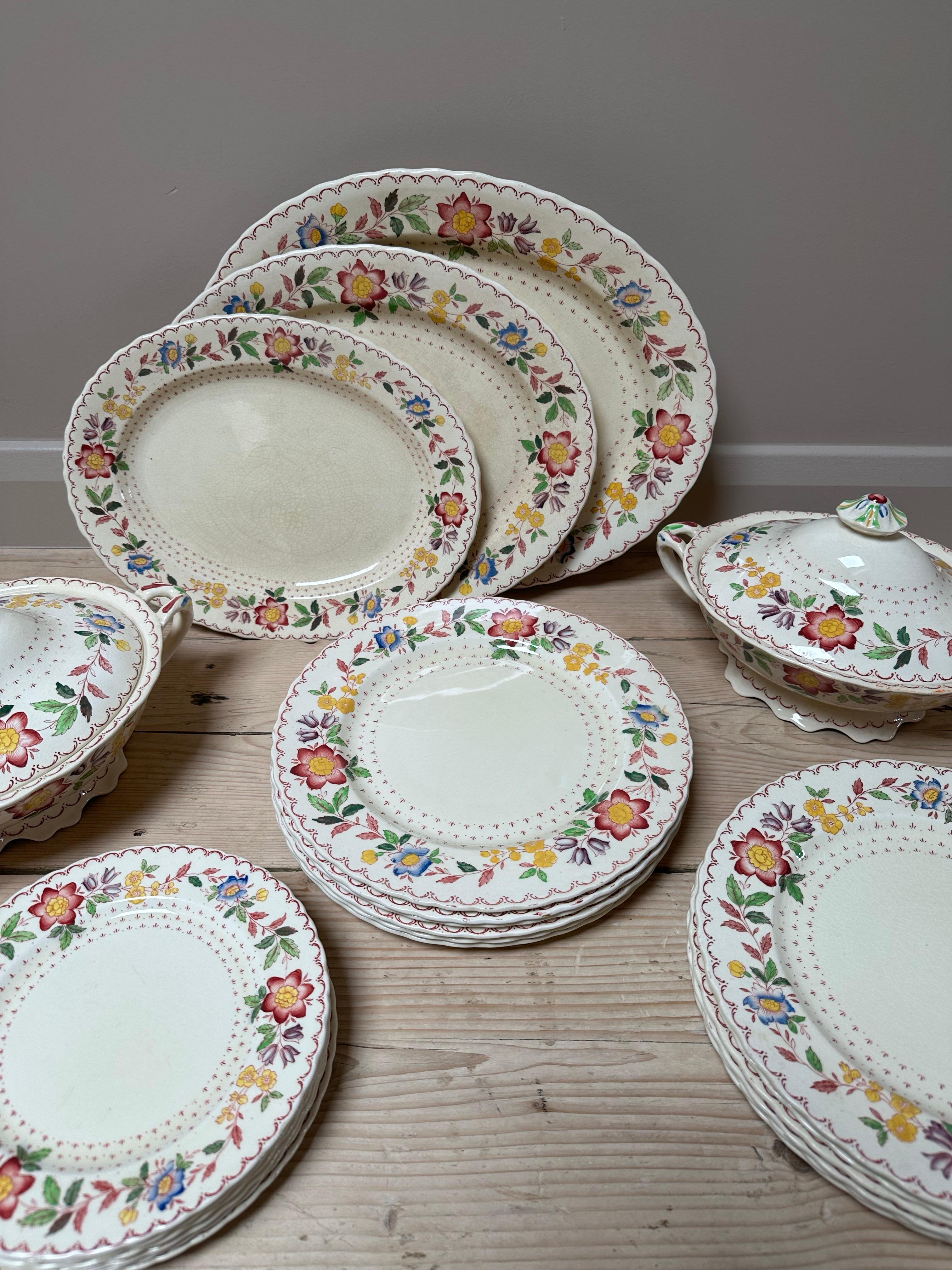 Art nouveau Mason's Ironstone China, service de table ancien, vers 1890 en vente