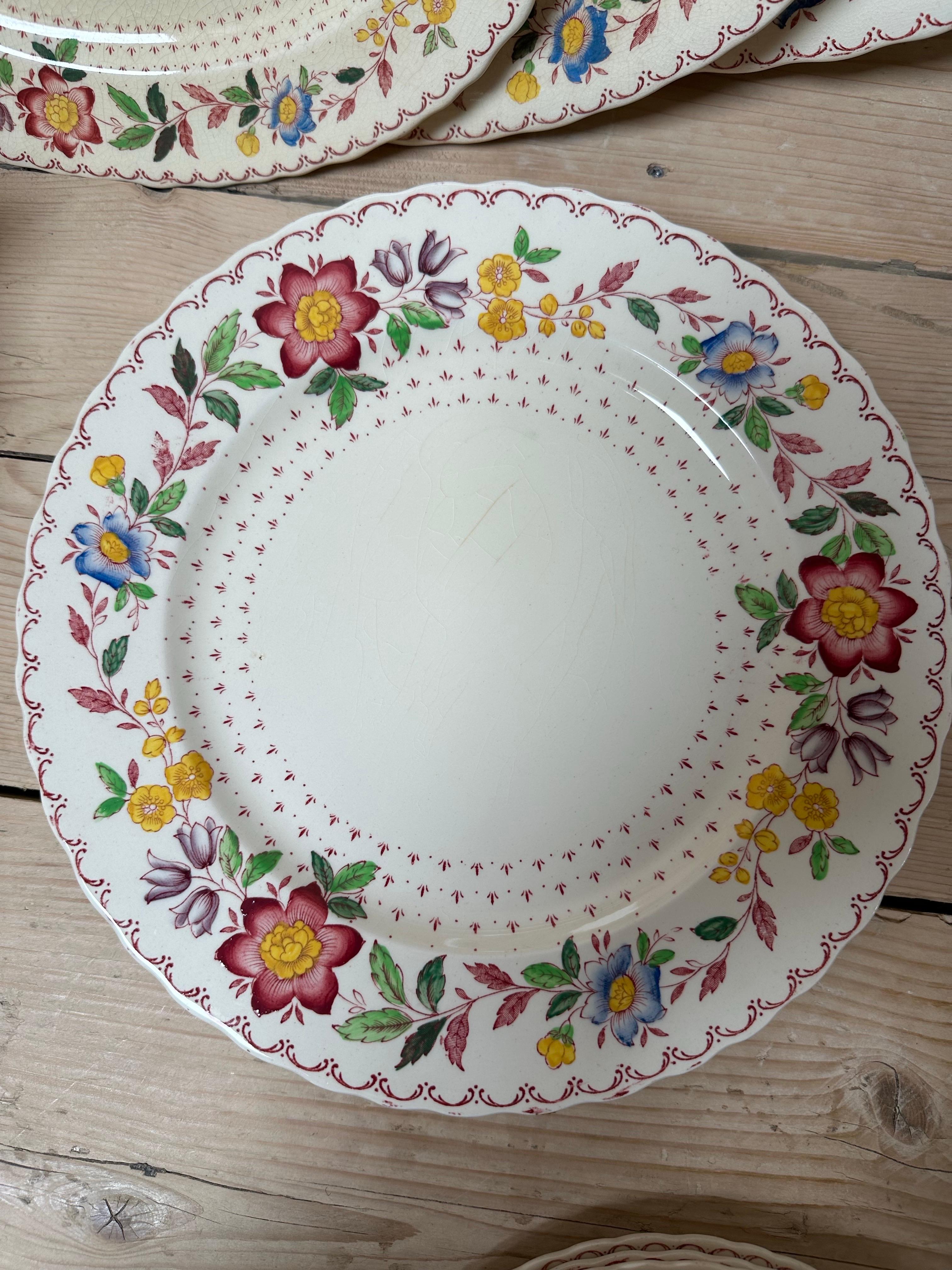 Fin du XIXe siècle Mason's Ironstone China, service de table ancien, vers 1890 en vente
