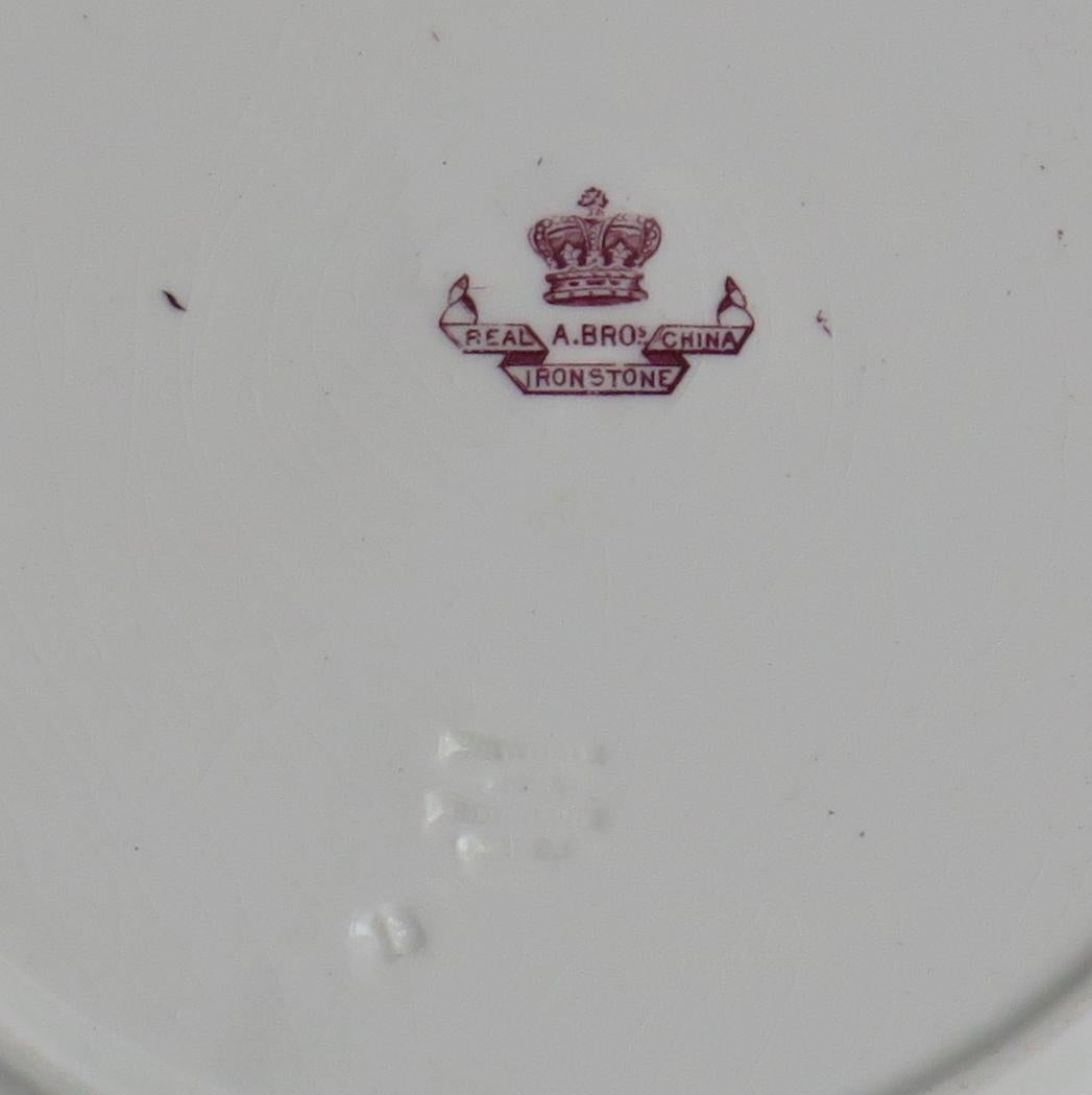 Mason's Ashworth's Ironstone Dinner Plate in Coloured Wall Pattern, circa 1870 For Sale 4