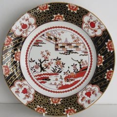 Piatto da pranzo Mason's Ashworth Ironstone con motivo a muro colorato, circa 1870