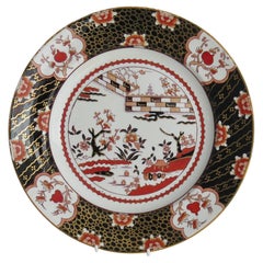 Antique Mason's Ashworth's Ironstone Dinner Plate in Coloured Wall Pattern, circa 1870