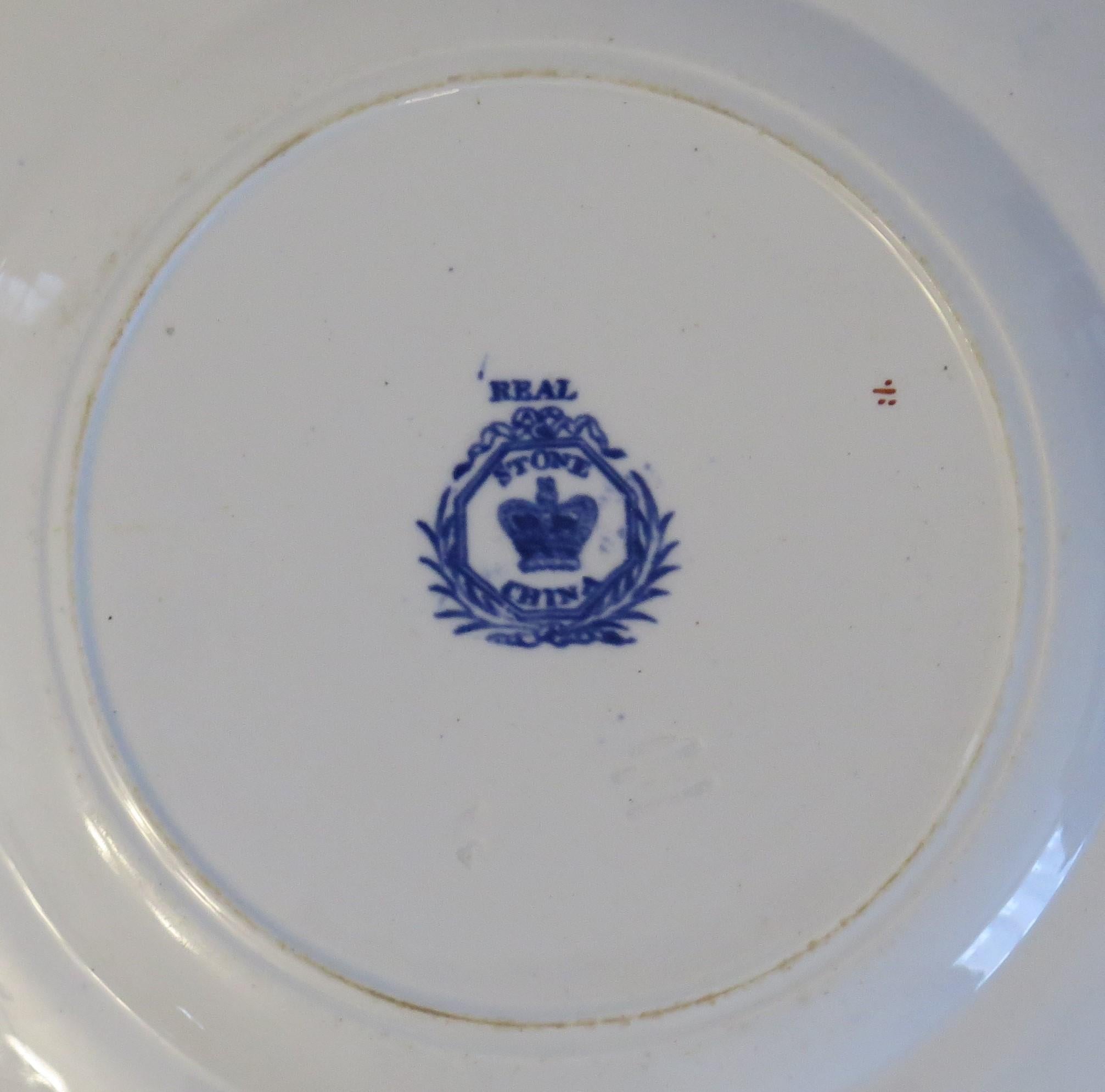 Mason's Ashworth's Ironstone Large Dinner Plate in Flying Bird Pattern, Ca 1870 For Sale 1