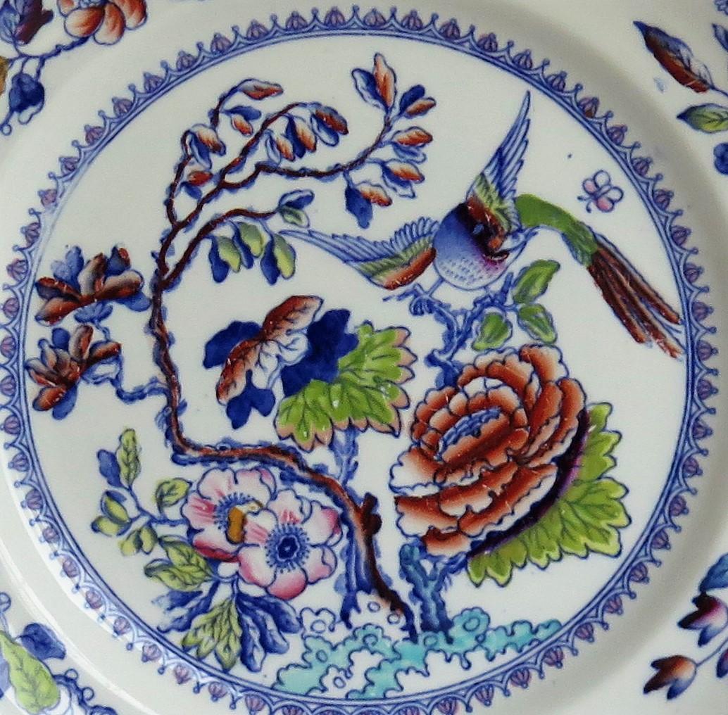 Mason's Ashworth's Ironstone Large Dinner Plate in Flying Bird Pattern, Ca 1900 For Sale 3
