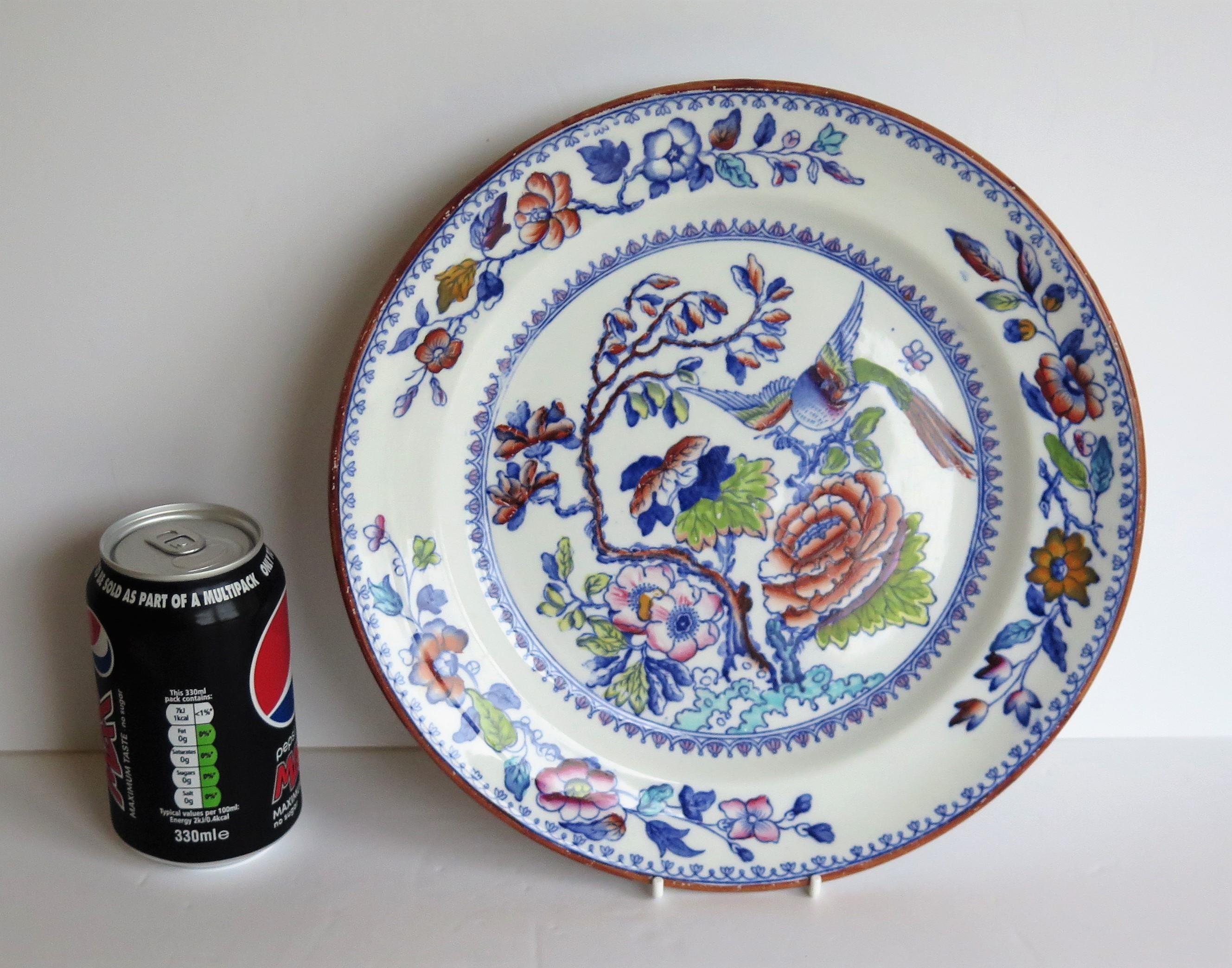 Mason's Ashworth's Ironstone Large Dinner Plate in Flying Bird Pattern, Ca 1900 For Sale 9