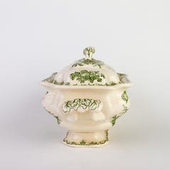 Mason's Green Ironstone "Fruit Basket" Pattern Tureen
