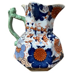 Mason's Hydra Jug, Ironstone China, Japan Basket Pattern, circa 1840