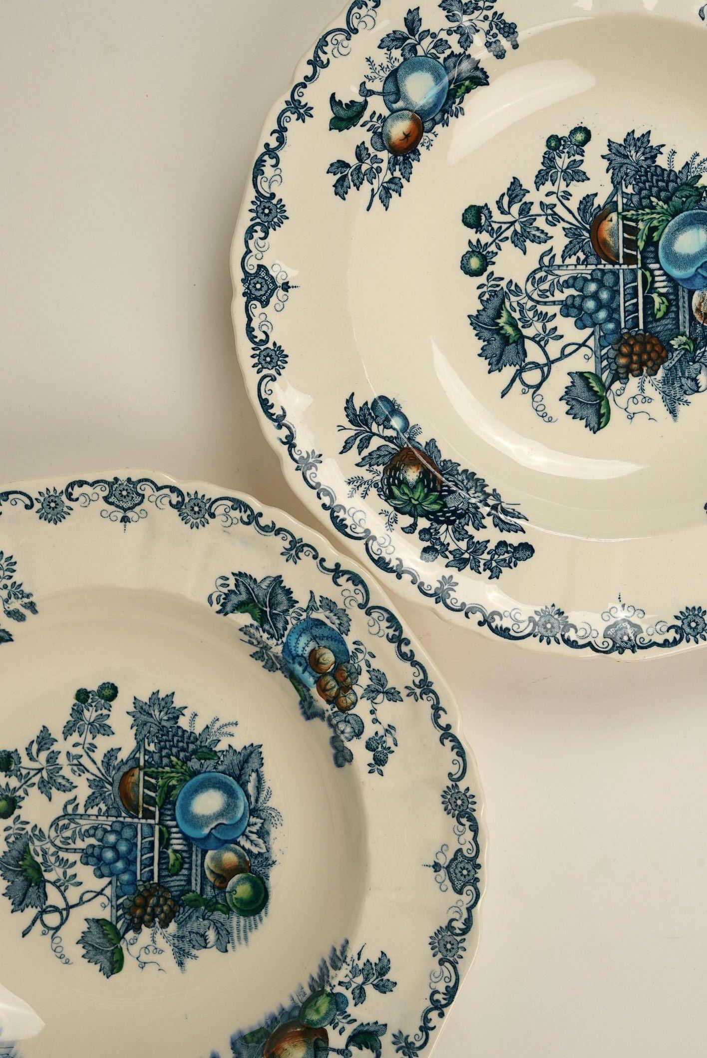 Diese Mason's Ironstone-Suppenschalen mit dem Muster 