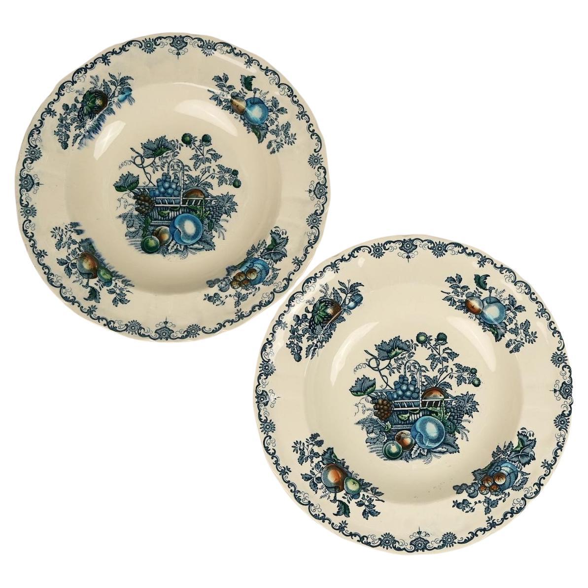 Mason's Ironstone Blaue 'Obstkorb' Suppenschalen