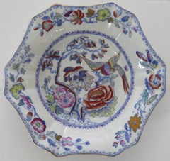 Mason's Ironstone Bowl or Dish in Flying Bird Pattern, circa 1900