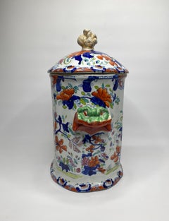 Masons Ironstone bread crock & cover, c. 1815.