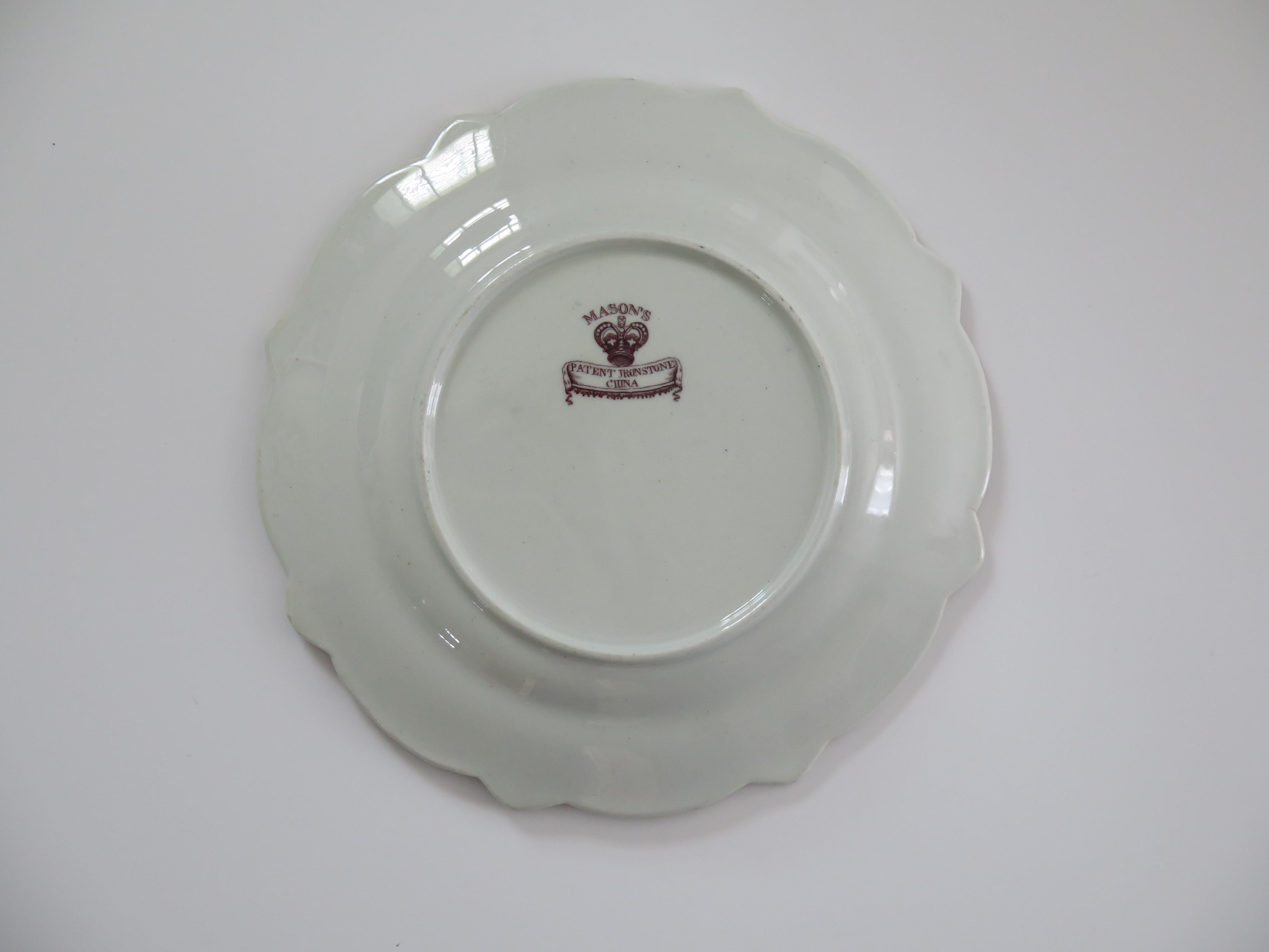 Mason's Ironstone Cabinet Plate in Rare Muscove Duck Pattern, circa 1825 For Sale 3