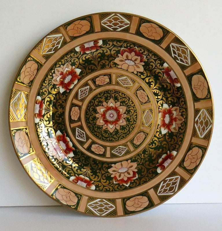 Chinoiserie Masons Ironstone Cabinet Plate with Heavily Hand Gilded Pattern, circa 1895 For Sale