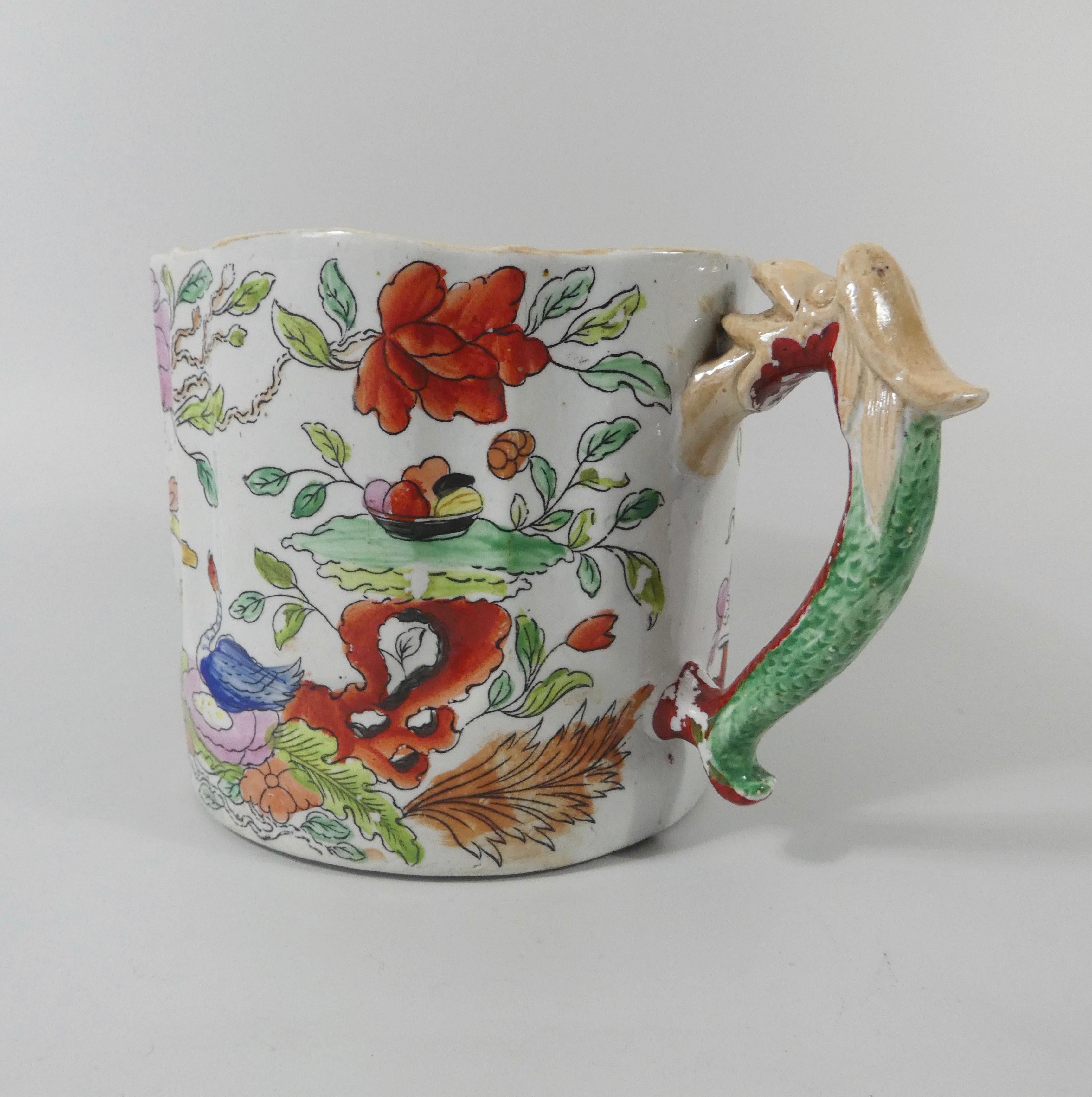 Masons Ironstone Cider Mug, ‘Table and Vase’ Pattern, circa 1815 In Good Condition In Gargrave, North Yorkshire