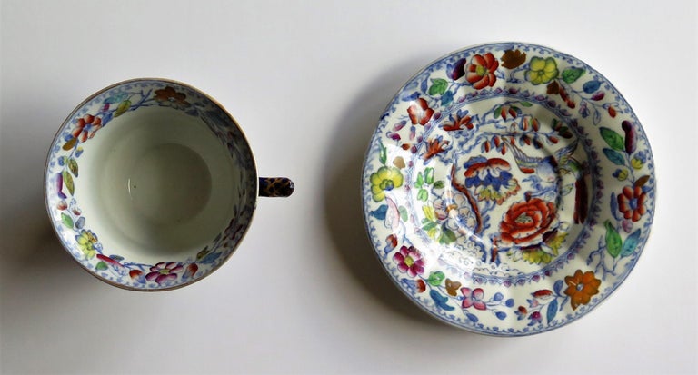 Mason's Ironstone Cup and Saucer in the Flying Bird Pattern, circa 1870 ...