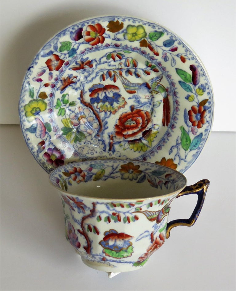 Mason's Ironstone Cup and Saucer in the Flying Bird Pattern, circa 1870 ...