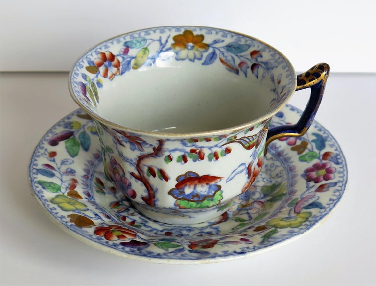 Mason's Ironstone Cup and Saucer in the Flying Bird Pattern, circa 1870 ...
