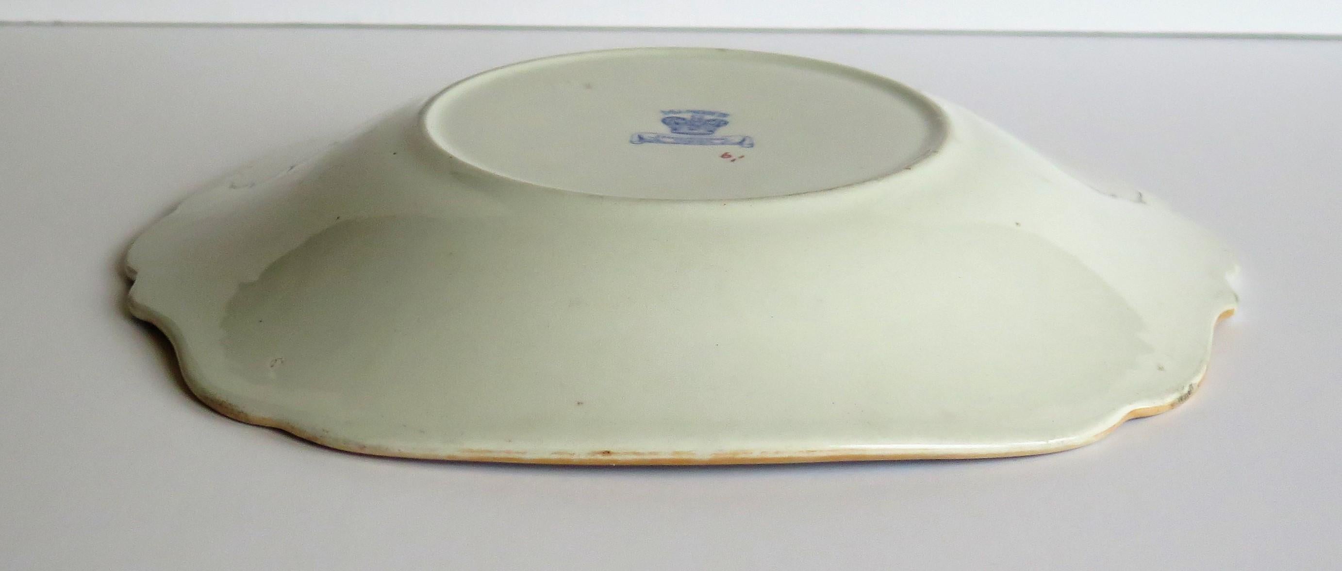 Mason's Ironstone Desert Plate oder Dish in Flying Bird Pattern:: um 1880 8