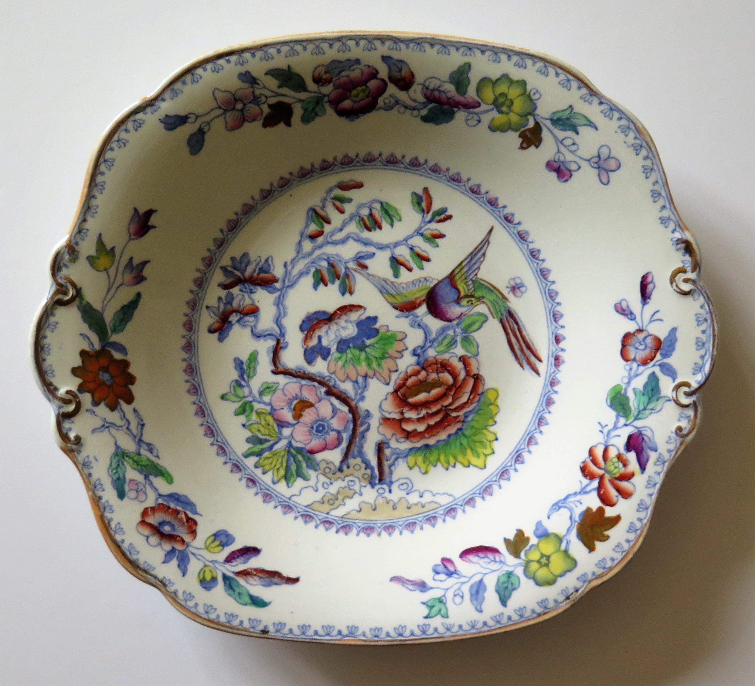 19th Century Mason's Ironstone Desert Plate or Dish in Flying Bird Pattern, circa 1880