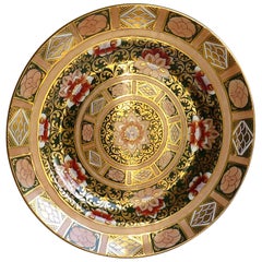 Masons Ironstone Dinner Plate with finely hand gilded pattern, circa 1895