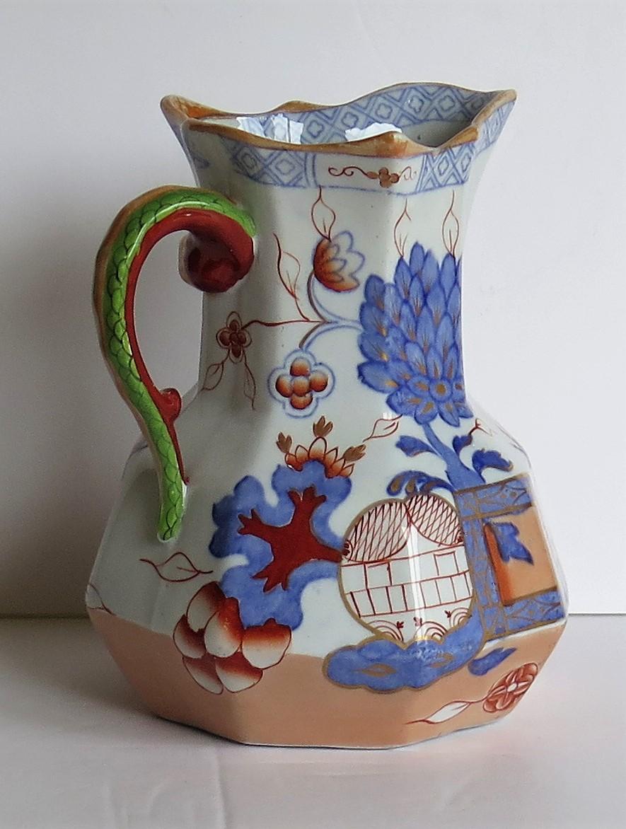 Mason's Ironstone Hydra Jug or Pitcher in the Jardinière Pattern, circa 1870 In Good Condition In Lincoln, Lincolnshire