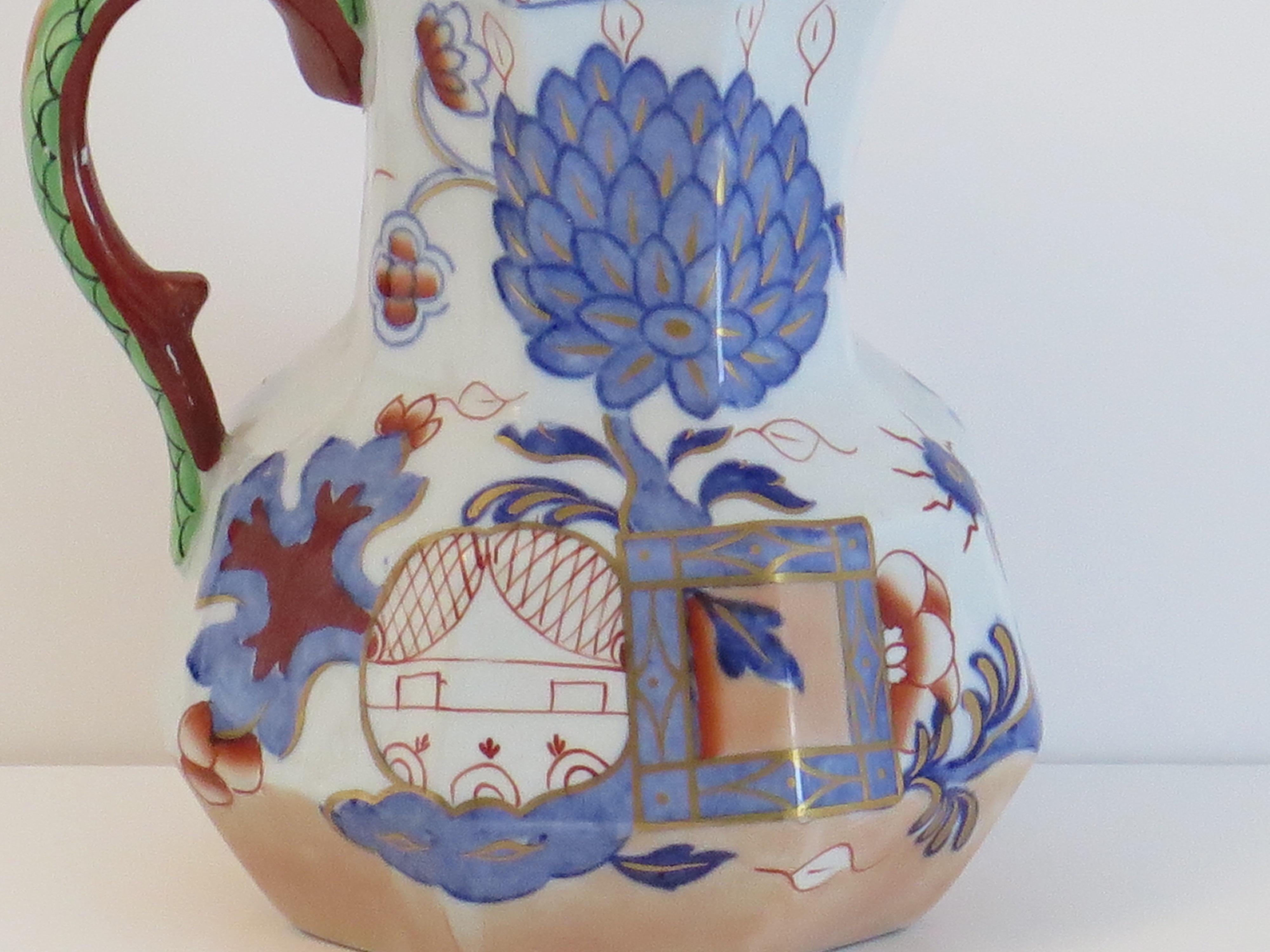 Mason's Ironstone Hydra Jug or Pitcher in the Jardinière Pattern, circa 1870 For Sale 1