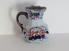 19thC Mason's Ironstone Hydra Jug or Pitcher Water Lily Pattern, circa 1880